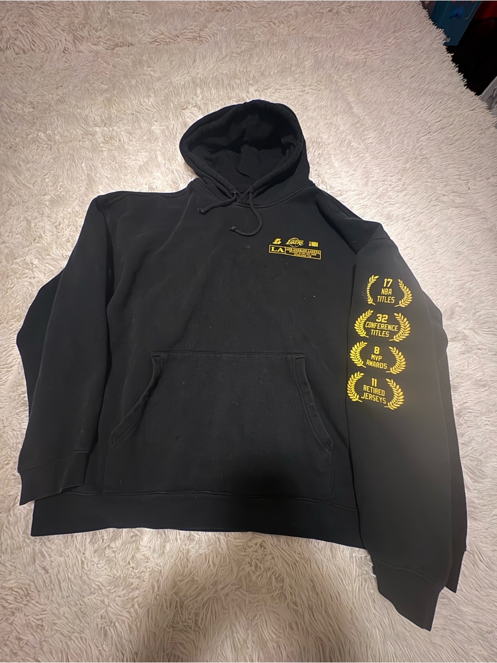 Black Hoodie with Yellow Accents